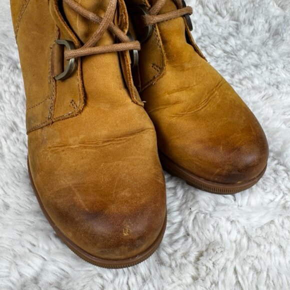 Sorel Boots Women's 7.5 Joan of Arctic Wedge II Carmel Brown Lace Up Waterproof - Picture 4 of 8